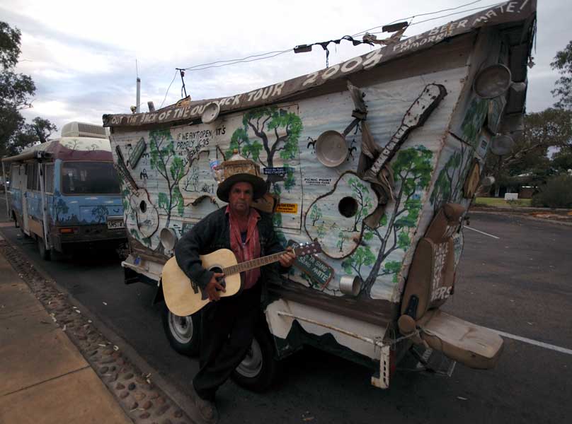 Frank Turton’s chook shed on wheels